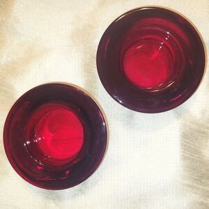 IKEA Ruby Red Candle Votive Holders, Set of 2